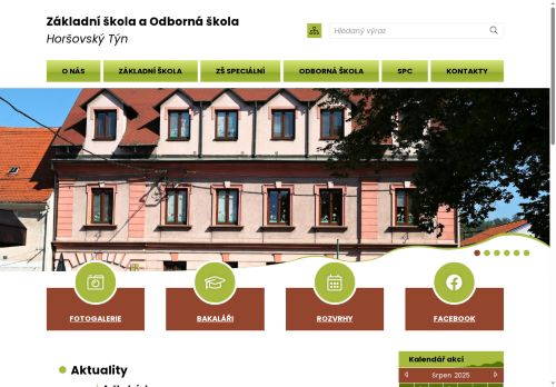 Webové stránky Základní škola a Odborná škola, Horšovský Týn, Nádražní 89, Horšovský Týn