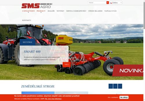 Webové stránky SMS CZ, s.r.o., Rokycany