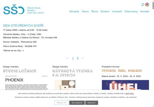 Zobrazit webové stránky Střední škola designu Lysá nad Labem