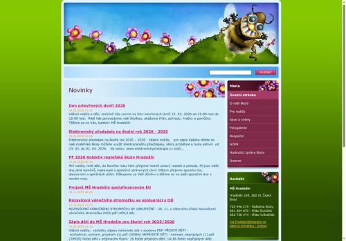 Zobrazit webové stránky Mateřská škola Hradešín
