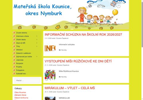 Zobrazit webové stránky Mateřská škola Kounice