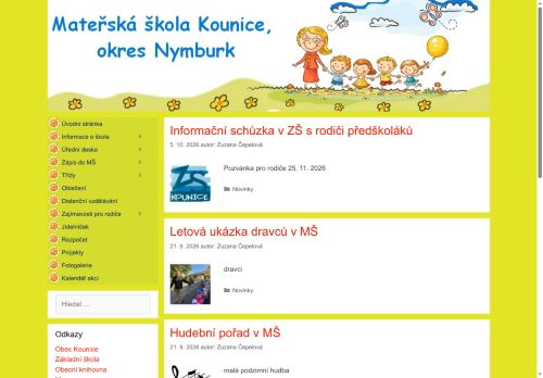 Zobrazit webové stránky Mateřská škola Kounice