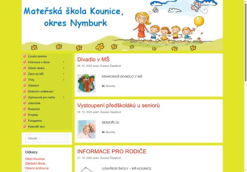 Zobrazit webové stránky Mateřská škola Kounice