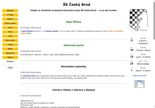 Zobrazit webové stránky Šachový klub
