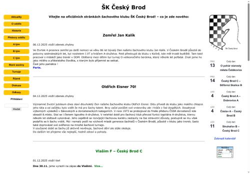 Zobrazit webové stránky Šachový klub