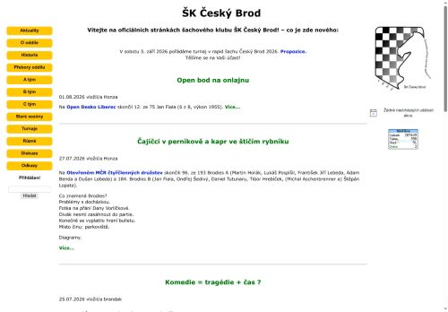 Zobrazit webové stránky Šachový klub