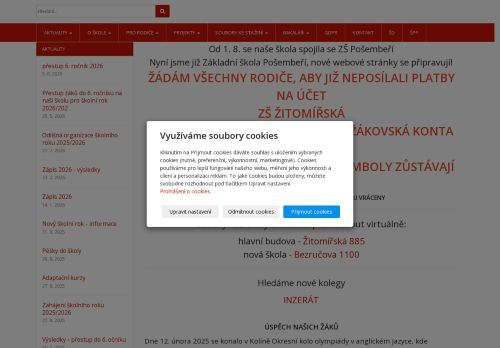 Zobrazit webové stránky Základní škola Žitomířská