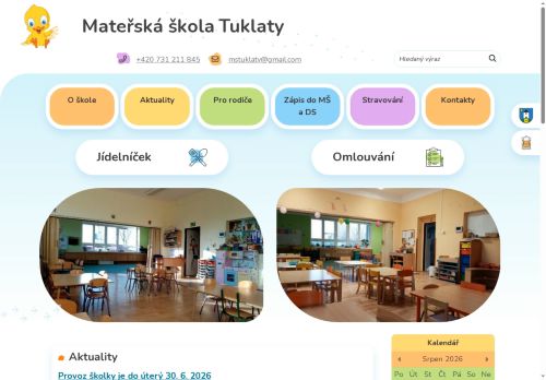 Zobrazit webové stránky Mateřská škola Tuklaty