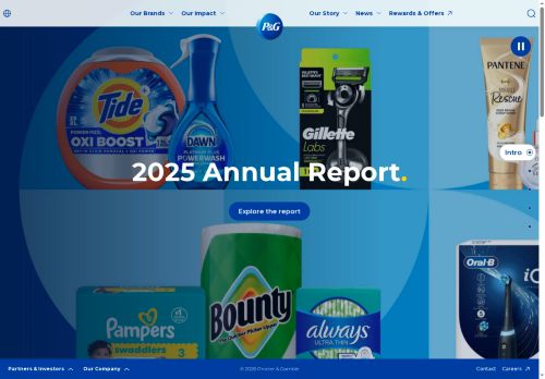 Webové stránky Procter & Gamble - Rakona, s.r.o., Rakovník