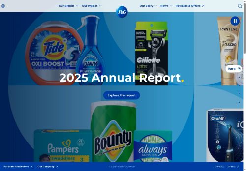 Webové stránky Procter & Gamble - Rakona, s.r.o., Rakovník