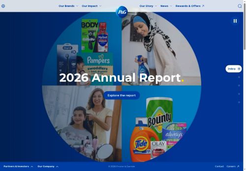 Webové stránky Procter & Gamble - Rakona, s.r.o., Rakovník