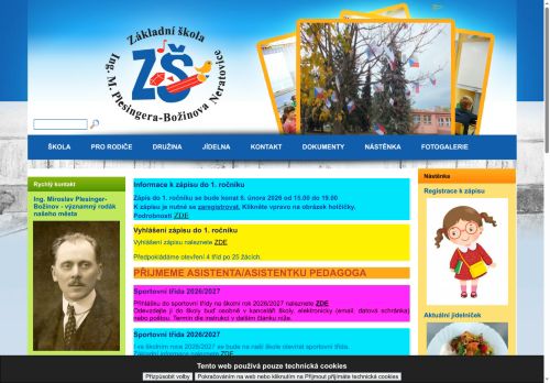 Zobrazit webové stránky ZŠ Ing. M. Plesingera - Božinova