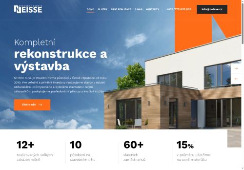 Webové stránky NEISSE s.r.o., Mělník