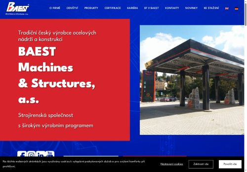BAEST Machines & Structures, a.s. nabízí práci na pozici Zámečník/ice v obci Benešov