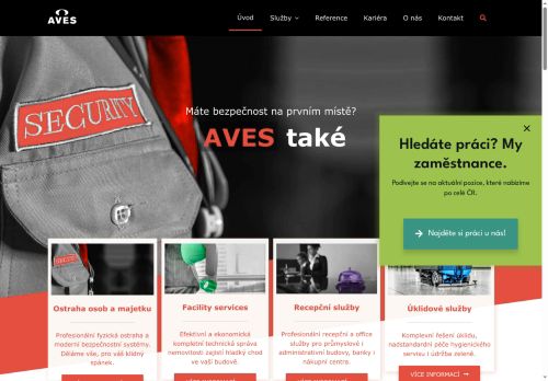 Webové stránky AVES PLUS, spol. s r.o., Brno