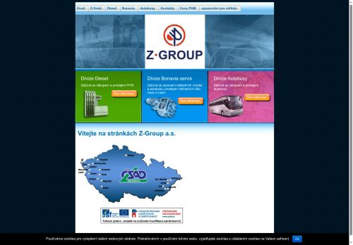 Webové stránky Z-Group a.s., Hrádek
