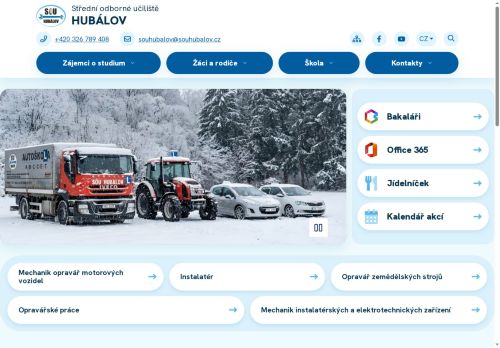 Webové stránky Střední odborné učiliště, Hubálov 17, Loukovec