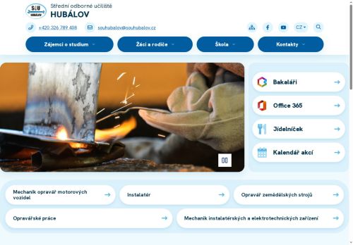 Webové stránky Střední odborné učiliště, Hubálov 17, Loukovec