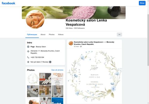 Zobrazit webové stránky Kosmetický salon Lenka Vespalcová
