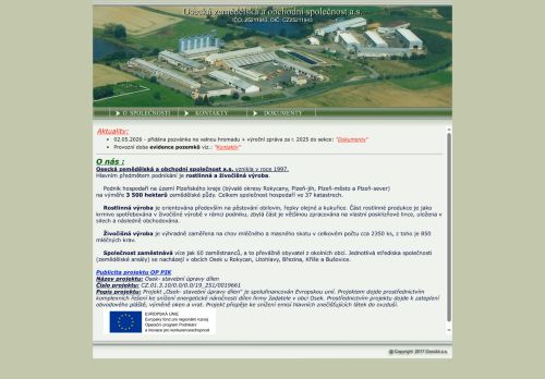 Osecká zemědělská a obchodní společnost a.s. nabízí práci na pozici Traktorista  (m/ž) v obci Bušovice