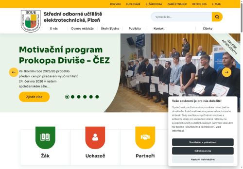 Střední odborné učiliště elektrotechnické, Plzeň, Vejprnická 56 nabízí práci na pozici Pracovník/ce úklidu ve škole v obci Plzeň