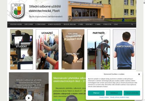 Webové stránky Střední odborné učiliště elektrotechnické, Plzeň, Vejprnická 56, Plzeň