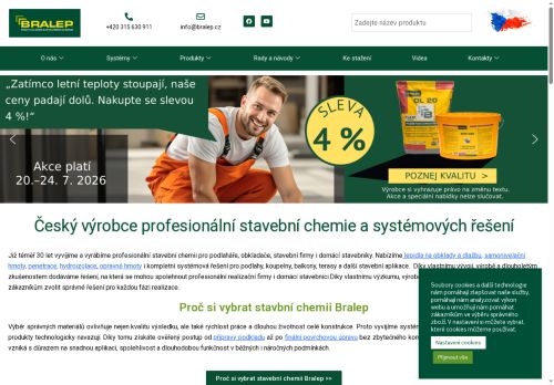 Webové stránky BRALEP s.r.o., Ledčice