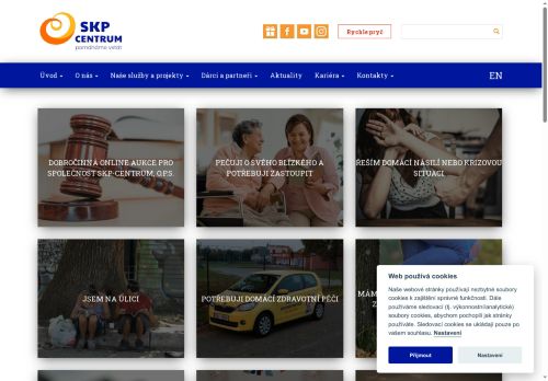 Webové stránky SKP-CENTRUM, o.p.s., Moravská Třebová