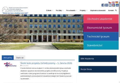 Střední průmyslová škola stavební a Obchodní akademie, Kladno, Cyrila Boudy 2954 nabízí práci na pozici Kuchař/ka v obci Kladno