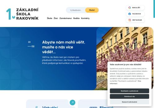 Zobrazit webové stránky 1. základní škola, Rakovník, Martinovského 153