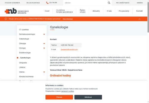 Zobrazit webové stránky Gynekologie Nemocnice Brandýs nad Labem