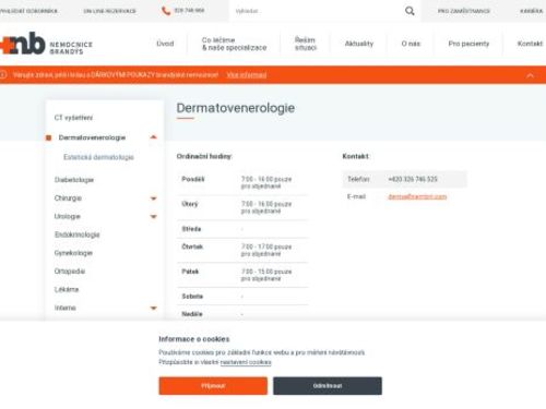 Dermatovenerologie Nemocnice Brandýs nad Labem