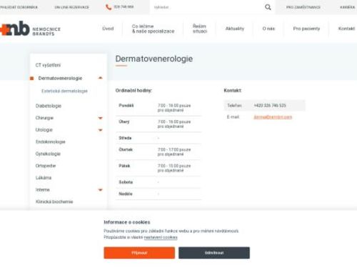 Dermatovenerologie Nemocnice Brandýs nad Labem
