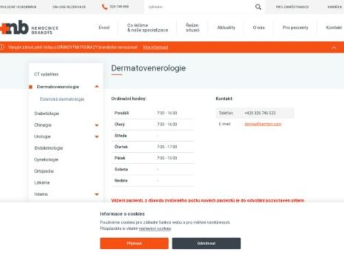 Dermatovenerologie Nemocnice Brandýs nad Labem