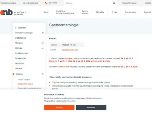 Gastroenterologie Nemocnice Brandýs nad Labem