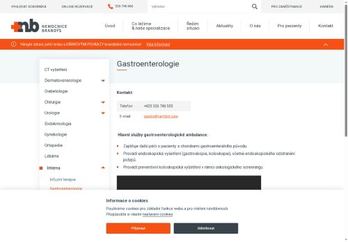 Zobrazit webové stránky Gastroenterologie Nemocnice Brandýs nad Labem