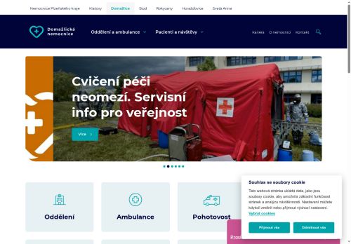 Webové stránky Domažlická nemocnice, a.s., Domažlice