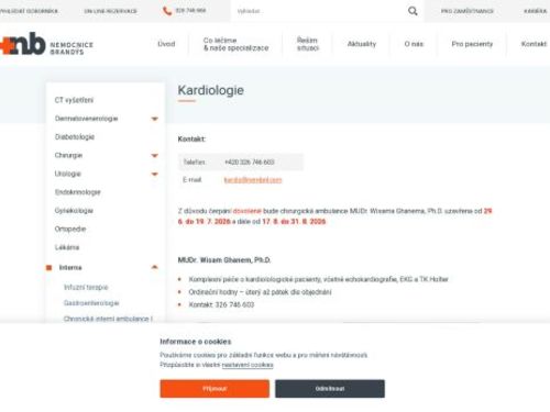 Kardiologie Nemocnice Brandýs nad Labem