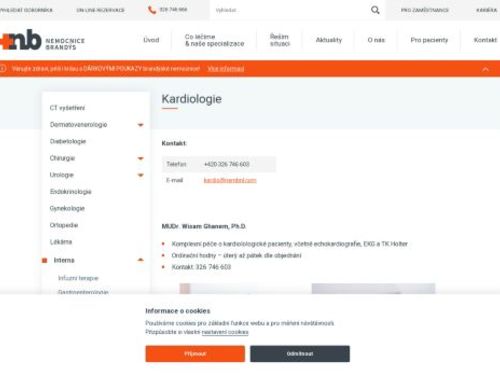 Kardiologie Nemocnice Brandýs nad Labem