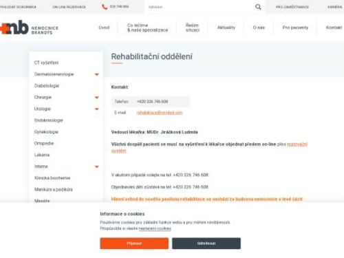 Rehabilitační oddělení Nemocnice Brandýs nad Labem