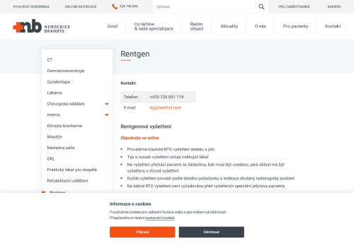 Zobrazit webové stránky Rentgen Nemocnice Brandýs nad Labem
