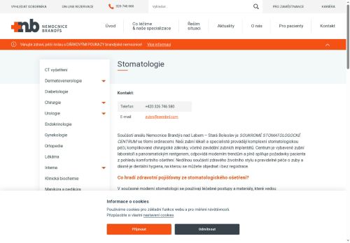 Zobrazit webové stránky Stomatologie Nemocnice Brandýs nad Labem