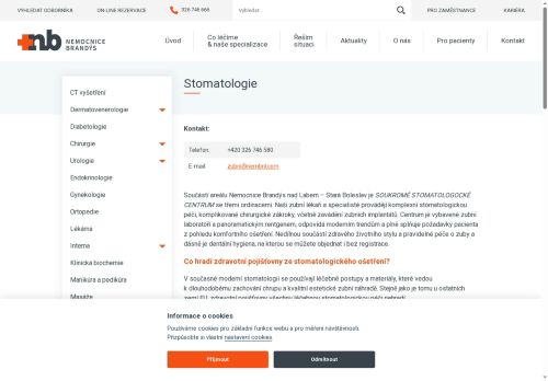 Zobrazit webové stránky Stomatologie Nemocnice Brandýs nad Labem