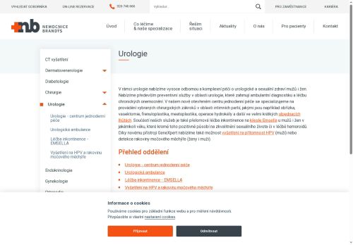 Zobrazit webové stránky Urologie Nemocnice Brandýs nad Labem