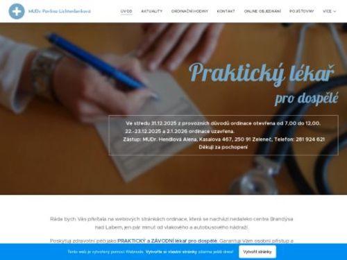 Praktický lékař pro dospělé - MUDr. Pavlína Lichtenberková