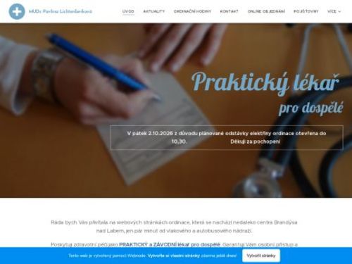Praktický lékař pro dospělé - MUDr. Pavlína Lichtenberková