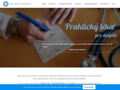 Praktický lékař pro dospělé - MUDr. Pavlína Lichtenberková