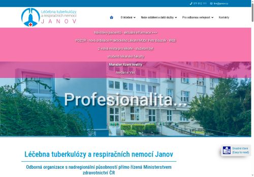 Léčebna tuberkulózy a respiračních nemocí Janov nabízí práci na pozici Instalatér - topenář (m/ž) v obci Mirošov