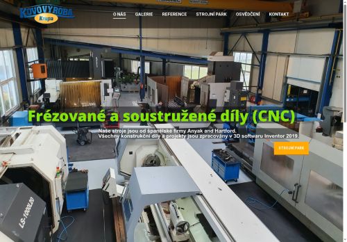 Webové stránky Kovovýroba Krupa s.r.o., Třemošná