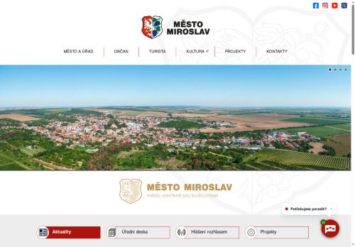 Zobrazit webové stránky Městský úřad Miroslav